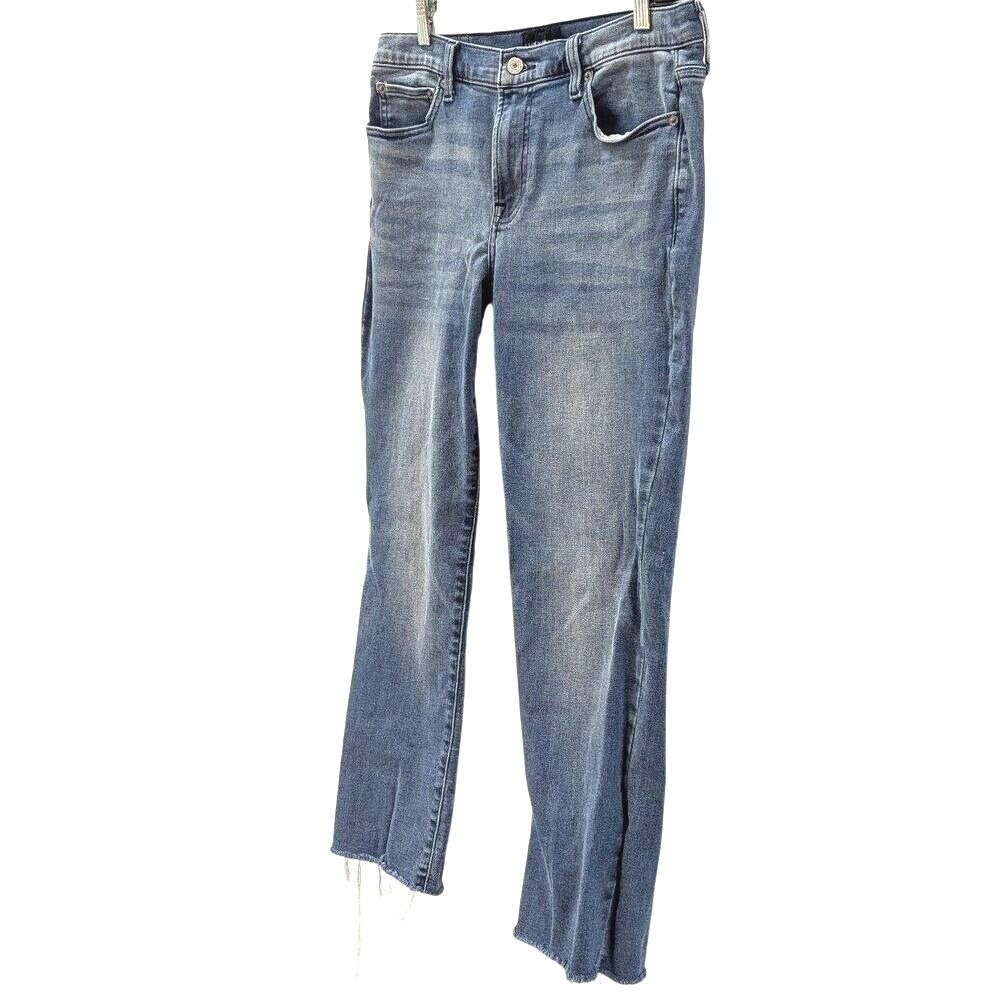 Y2K Boho Lucky Brand Sweet Mid Rise Crop Raw Hem Jeans Distressed‎ 12/31
